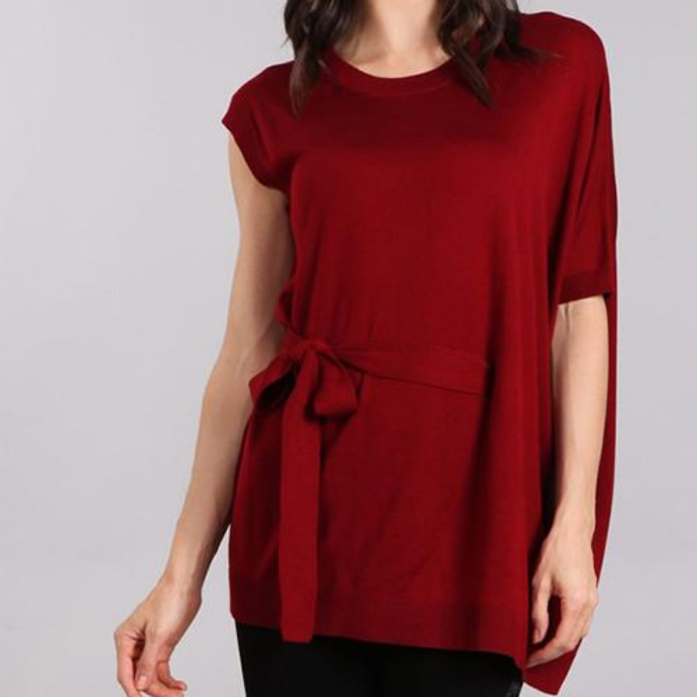M.Rena Asymmetrical Red Top
